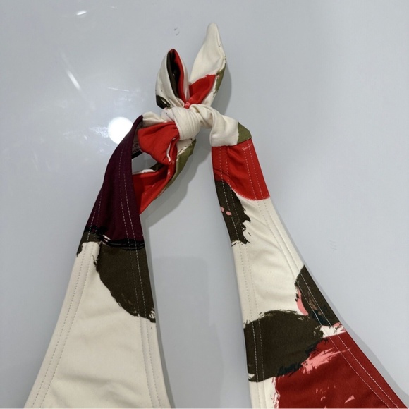 NWT $148 Kate Spade [ Small ] Floral Knotted Halter Twist One Piece‎ Swimsuit - Picture 5 of 13